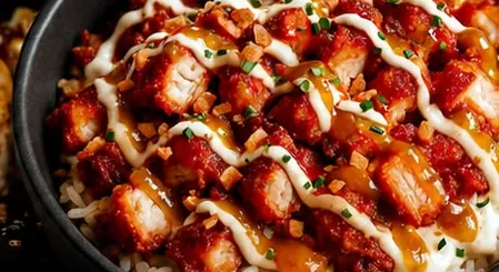 Bowl poulet crousty sauce maison